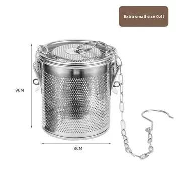 Клетка для рассола из нержавеющей стали Приправа Мелкая сетка Чайное ситечко Рассол Принадлежности для тушения Фильтр Мешок для приправ Коробка для специй 8cm