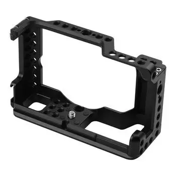 Клетка для видеокамеры из алюминиевого сплава с креплением для холодной обуви, универсальные резьбовые отверстия 1/4 3/8 чёрный