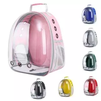 Клетка Дышащий уличный рюкзак Сумка для перевозки домашних животных Сумки для переноски кошек Переноски для домашних животных Космическая капсула красный
