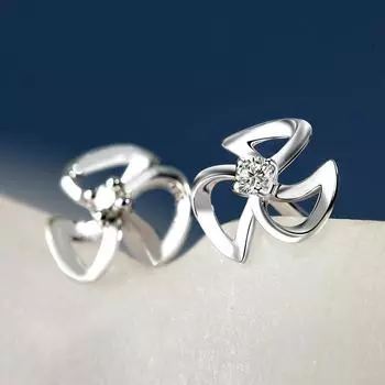 Клевер Темперамент 1 пара блестящих циркониевых сережек-гвоздиков для женщин винтажные свадебные украшения стильный и элегантный модный подарок для девушки