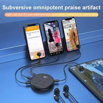 Кликер экрана, отключение звука, регулируемый автоматический щелчок, цифровой дисплей, чувствительный, автоматическое универсальное подключение к телефону, захват точки кликера S чёрный