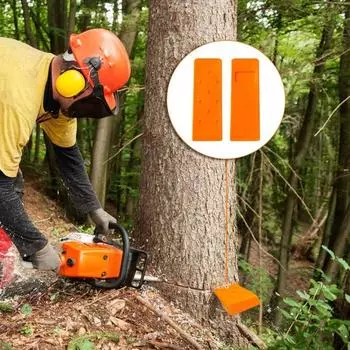 Клин для лесозаготовок Угловой с шипами Хорошая прочность Прочная несущая способность Помощь при лесозаготовке Лесозаготовка Падающая резка Раскалывание Клин для валки жёлтый