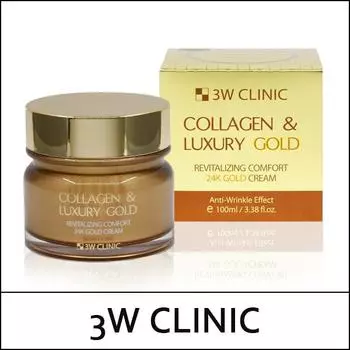 [Клиника 3W] 3WКлиника (б) Восстанавливающий крем с 24-каратным золотом Collagen & Luxury Gold Comfort 100 мл