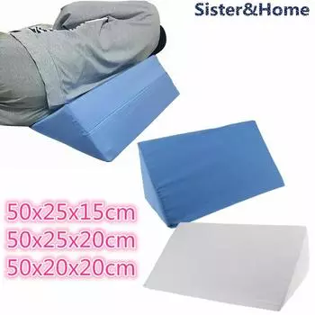 Клиновая подушка для кровати с кислотным рефлюксом, подушка для поднятия ног, подушки для поясничной поддержки спины 50x20x20cm синий