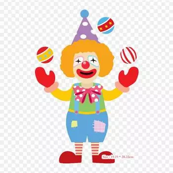 Клип-арт, клоун, термопереносная печать, виниловые нашивки, наклейки для одежды, аппликации «сделай сам», моющиеся нашивки