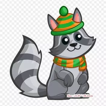 Клип Арт Openclipart Енот Утюг на теплопередаче Печать Виниловые нашивки Наклейка для одежды DIY Аппликации Моющиеся нашивки