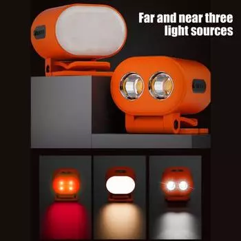 Клип-фара с датчиком движения, без помощи рук, ультраяркий, регулируемый, перезаряжаемый, водонепроницаемый, для рыбалки, бега, кемпинга, запястья серый