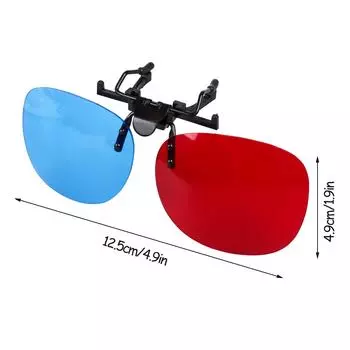 Клип-Очки 3D Красные Синие 3D Очки 3D Фильмы Игры Очки Анти-Поляризация
