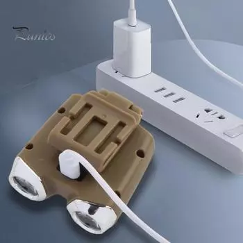 Клип-шляпа с датчиком движения, ультра-яркая регулируемая синяя-красная сигнальная лампа без помощи рук, перезаряжаемый водонепроницаемый налобный фонарь типа C для бега на открытом воздухе, для рыбалки зелёный