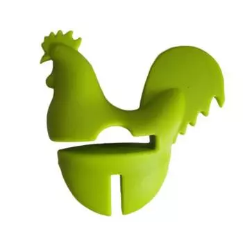 Клипса для крышки кастрюли Термостойкая Хорошая прочность Защита от проливания Форма курицы Подъемник держатель крышки кастрюли Кухонные гаджеты AVE зелёный