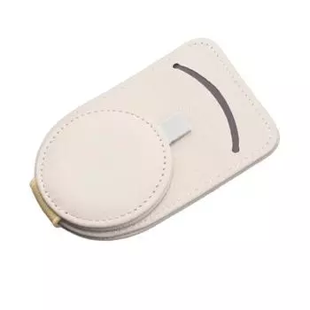 Клипса для солнцезащитного козырька автомобиля из ПУ кожи, портативный держатель для очков, клипса для очков автомобиля, аксессуары для интерьера автомобиля бежевый