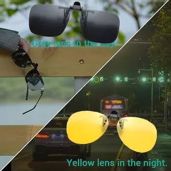 Клипсы для очков ночного видения Простые Уникальные Модные Солнцезащитные очки для вождения Рыбалки Путешествия Солнцезащитные очки для активного отдыха Тени Клипсы для солнцезащитных очков Аксессуары Очки