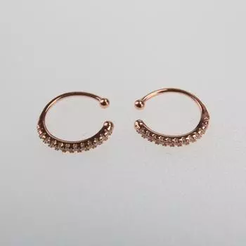 Клипсы для ушей для женщин в японском стиле, простые бриллианты без пирсинга ушей, милые короткие пряжки для ушей, нишевые украшения для ушей