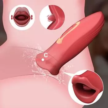 Клитор, лизание языка, вибратор, женские секс-игрушки для женщин, кусание рта, стимулятор клитора, сосание сосков, оргазм, продукт для взрослых