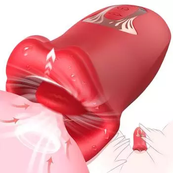 Клитор, лизание языка, вибратор, женские секс-игрушки для женщин, кусание рта, стимулятор клитора, сосание сосков, оргазм, продукт для взрослых