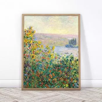 Клод Моне плакат винтажный весенний цветочный пейзаж настенный художественный принт маковое поле холст живопись скандинавские картины Декор в гостиную 21x30cm No Framed