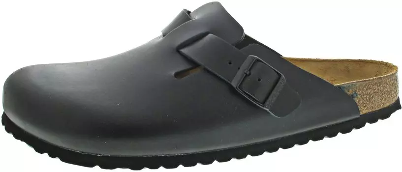 Клоги Birkenstock Boston Гладкий черный см (Узкая ширина), Кожа, 23.0