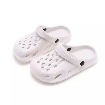Клоги Женские Сандалии Летние Повседневные EVA Легкие Уличные Женские Туфли Противоскользящая Толстая Подошва Пляжные Шлепанцы Пара Садовая Обувь 36 белый