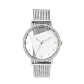 klon Часы Скелетон Прозрачный Сменный Ремешок Простой KLON INVISIBLE UNIVERSAL SHAPES SILVER EDITION 38 мм Мужские Женские [прямоугольник]