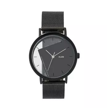 klon Часы Скелетон Прозрачный Сменный Ремешок Простой KLON INVISIBLE UNIVERSAL SHAPES BLACK EDITION 38 мм Мужской Женский [прямоугольник]