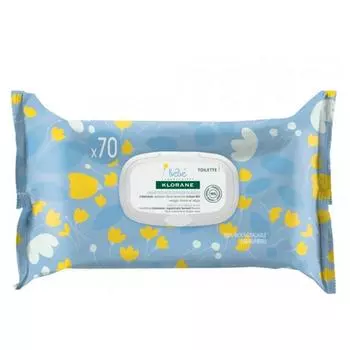 Klorane Baby 70 Нежные очищающие салфетки