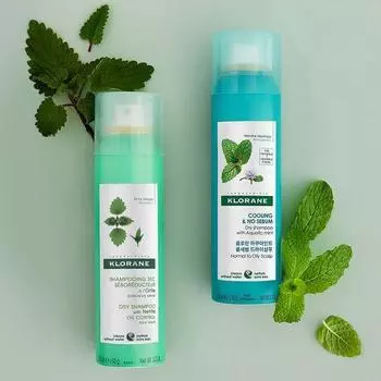Klorane Dry Shampoo 150ml (Cool Sebum/No Sebum) Choose 1 Aquamint Cool Sebum 150ml