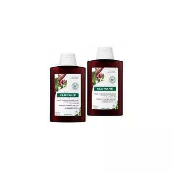 Klorane органический шампунь с хинином 2x400 мл
