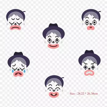 Клоун эмоции выражение эмоций утюг на теплопередаче печать виниловые нашивки наклейки для одежды DIY аппликации моющиеся нашивки