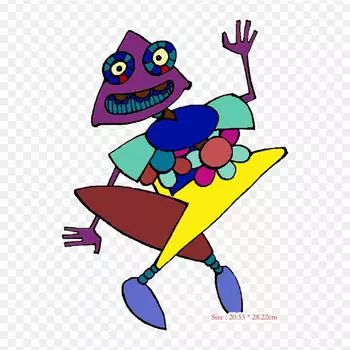 Клоун Арлекин, термопереносная печать, виниловые нашивки, наклейки для одежды, аппликации «сделай сам», моющиеся нашивки