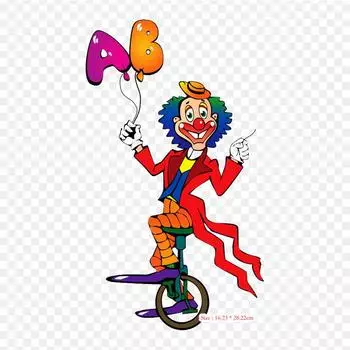 Клоун графика Джокер термопереносная печать виниловые нашивки наклейки для одежды DIY аппликации моющиеся нашивки