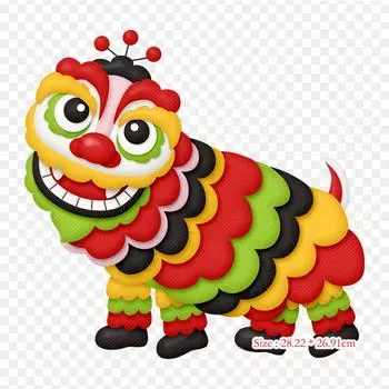 Клоун, китайский год, термопереносная печать, виниловые нашивки, наклейки для одежды, аппликации «сделай сам», моющиеся нашивки