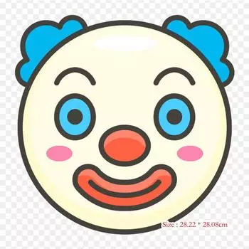 Клоун лицо Джокер клоун гладить на теплопередаче печати виниловые нашивки наклейки для одежды DIY аппликации моющиеся нашивки