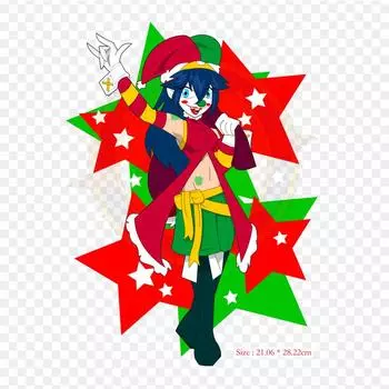 Клоун Люцина Клоун рисунок утюгом на термопереносной печати виниловые нашивки наклейки для одежды DIY аппликации моющиеся нашивки
