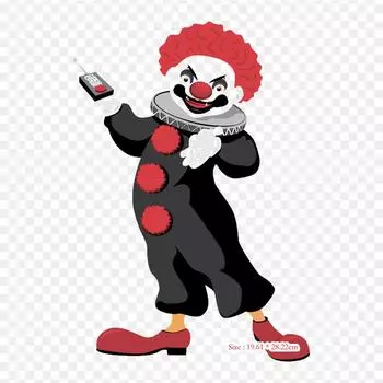 Клоун Пьеро, термопереносная печать, виниловые нашивки, наклейки для одежды, аппликации «сделай сам», моющиеся нашивки