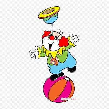 Клоуны Zirkus Клоун Цирк Термоперенос Печать Виниловые Нашивки Наклейки для Одежды Аппликации своими руками Моющиеся Нашивки