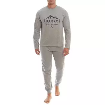 KLP4 мужская зимняя пижама с длинными рукавами XL серый