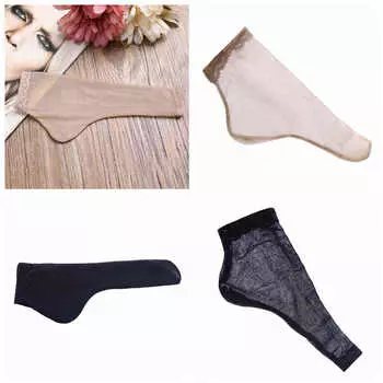 Клубная одежда, эластичные кокетливые прозрачные мини-колготки с закрытым/открытым чехлом, микро-стринги, чулки, колготки-футляры Closed Stockings чёрный