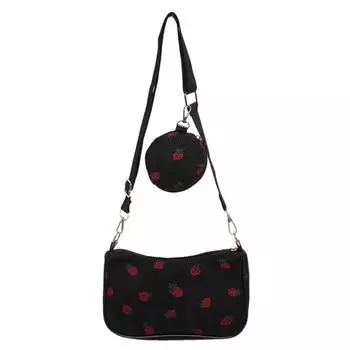 Клубничная вельветовая сумка через плечо Модная сумка-подушка для повседневной носки