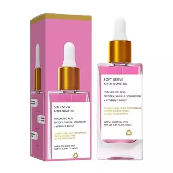 Клубничное масло после бритья для женщин для гладкой кожи, Масло после бритья, Клубничное масло после бритья, Масло после бритья 40 мл One Size розовый
