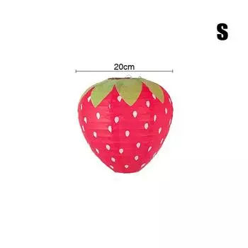 Клубничные бумажные фонарики для вечеринки по случаю дня рождения, подвесной 3D-украшение, фон 20cm