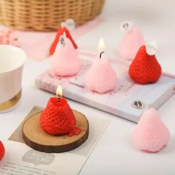 Клубничные свечи соевый воск ароматерапевтические свечи ароматические свечи украшение для торта вечеринка украшение дома креативный подарок на день рождения