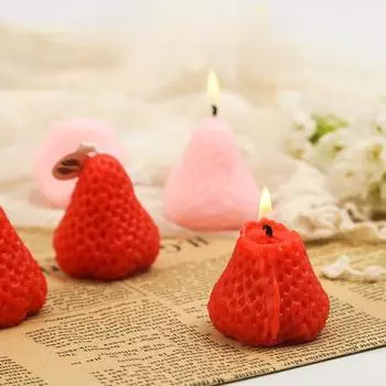 Клубничные свечи соевый воск ароматерапевтические свечи ароматические свечи украшение для торта вечеринка украшение дома креативный подарок на день рождения