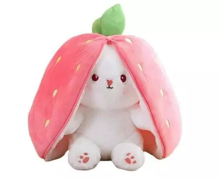 Клубничный кролик Мягкая игрушка Кролик Мягкая игрушка Кролик Деформирующаяся подушка Мягкая игрушка Обнимающая подушка Мягкая игрушка Обнимающая подушка Милое животное Морковка