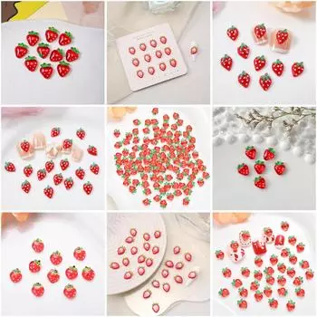 Клубничный нейл-арт и аксессуары с героями мультфильмов: Милые ногти, серьги, чехлы для телефонов Strawberry No.6