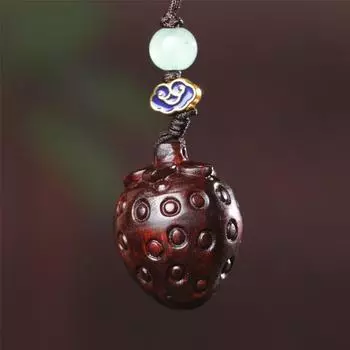 Клубничный сандал Брелок в китайском стиле Подвеска в виде кота удачи Удачный ремешок для ключей Мужской Strawberry(Style A)