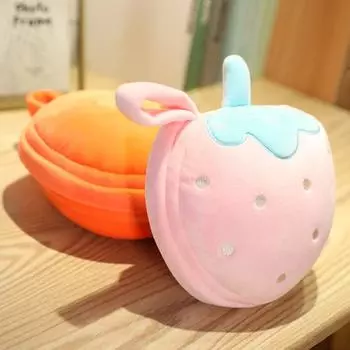 Клубника 2 в 1 маска для глаз морковь поддержка шеи портативная дорожная складная подушка подарок розовый