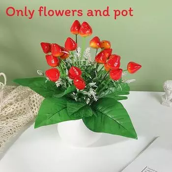 Клубника Имитация Яблоко Апельсин Персик Гранат Фруктовое дерево Горшечные растения Strawberry