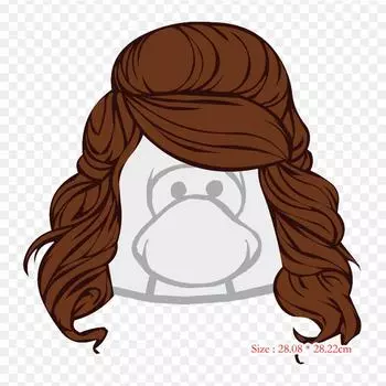 Клубные волосы пингвина Клубные пингвины, утюг с термопереносной печатью, виниловые нашивки, наклейки для одежды, аппликации «сделай сам», моющиеся нашивки