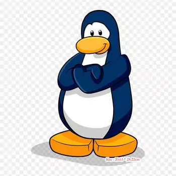 Клубный пингвин, клубный пингвин, термопереносная печать, виниловые нашивки, наклейки для одежды, аппликации «сделай сам», моющиеся нашивки