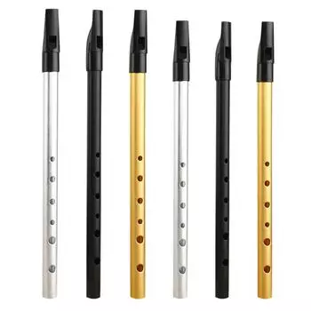 Ключ C/D, 6 отверстий, ирландская флейта со свистком, флейта со свистком и пылезащитной сумкой, музыкальные инструменты для начинающих студентов и взрослых C key чёрный